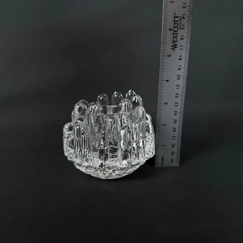 Kosta Boda Goran Warff POLAR ICE Votive Candle Holder Sweden 3.5